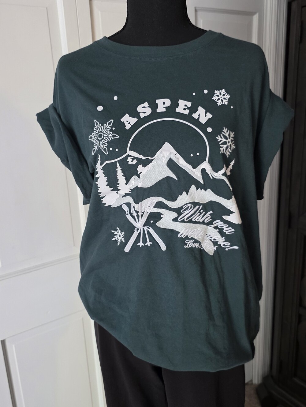 Victoria's Secret PINK Embroidered Aspen Graphic Tee